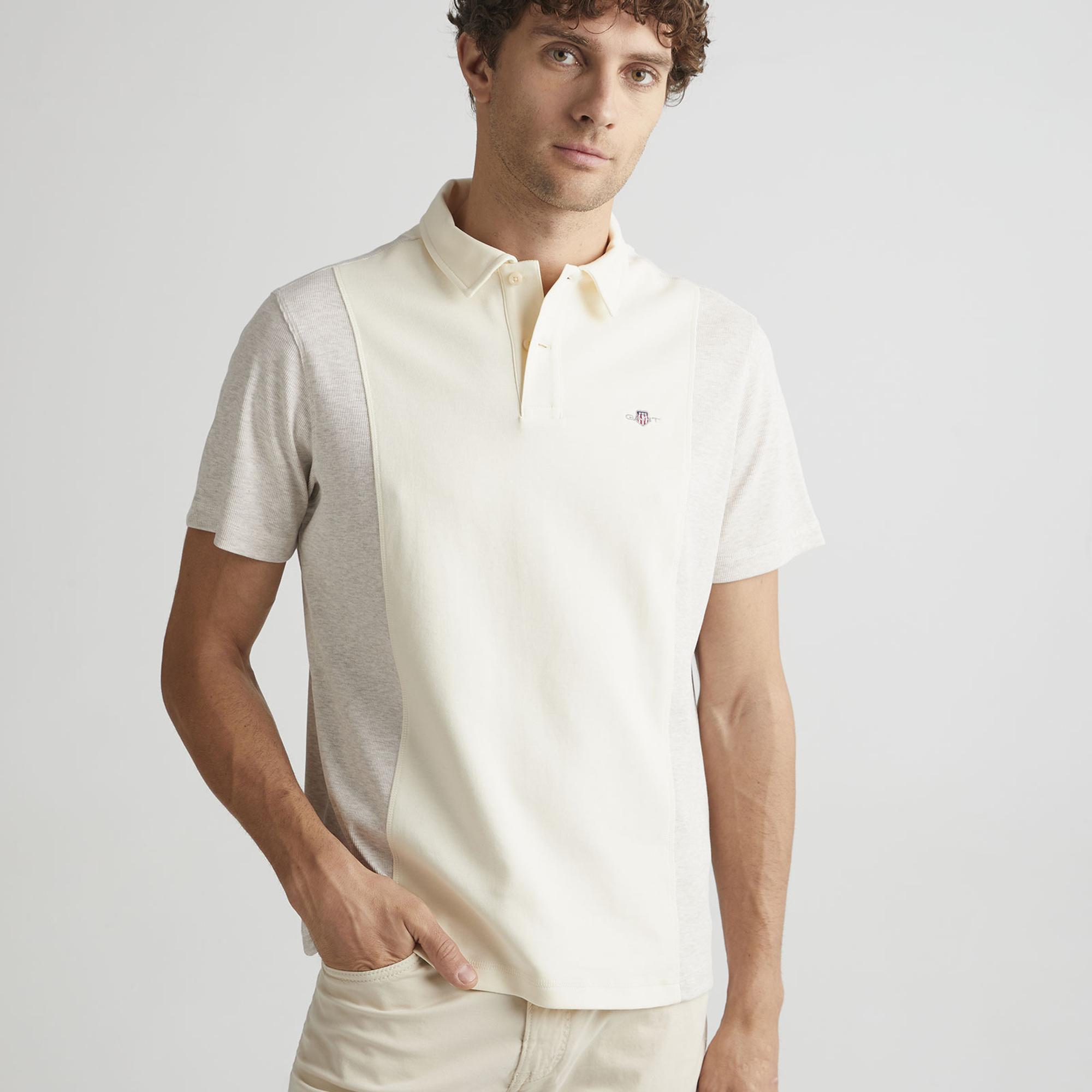 GANT Erkek Krem Regular Fit Polo