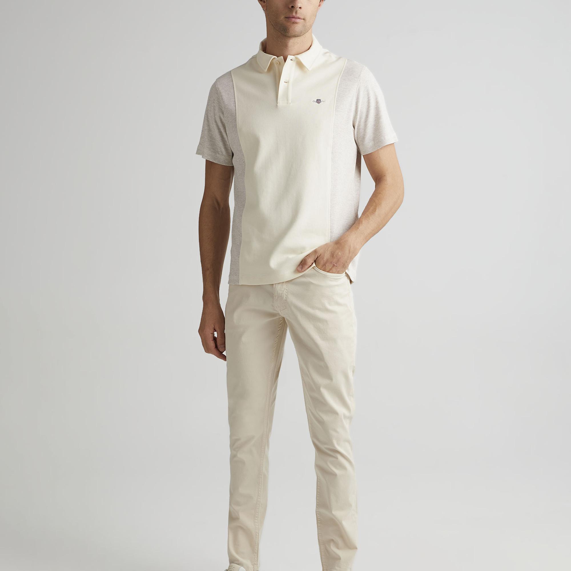 GANT Erkek Krem Regular Fit Polo