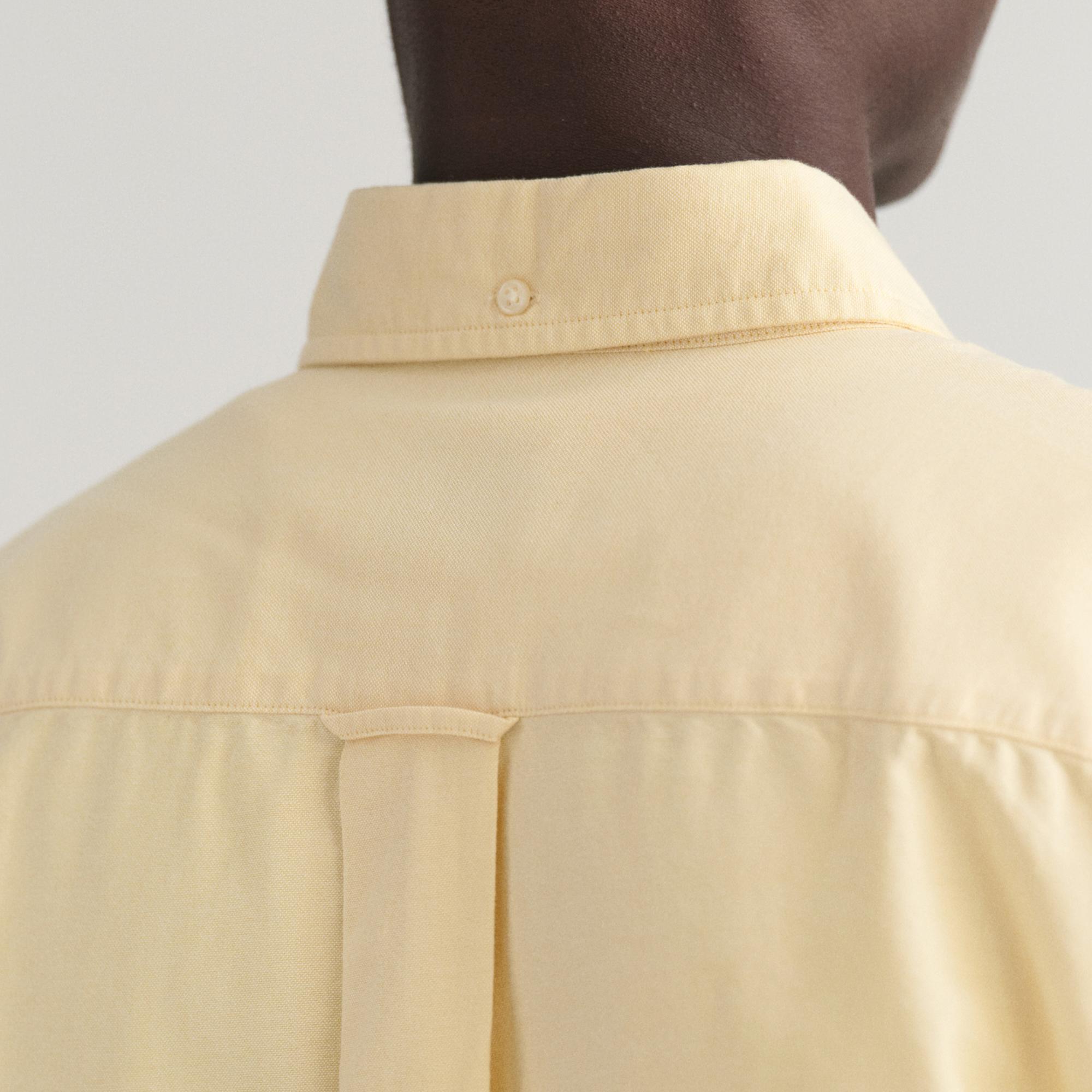 GANT Erkek Sarı Regular Fit Düğmeli Yaka Oxford Gömlek