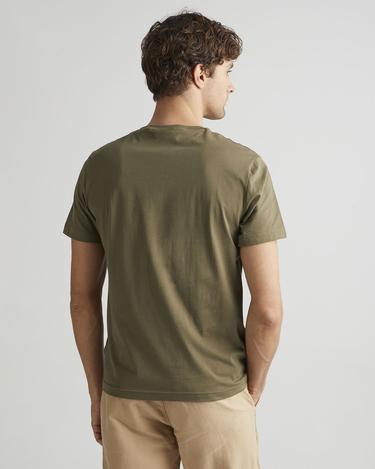  GANT Erkek Yeşil Regular Fit Bisiklet Yaka Logolu T-shirt