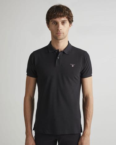  GANT Erkek Siyah Slim Fit Polo