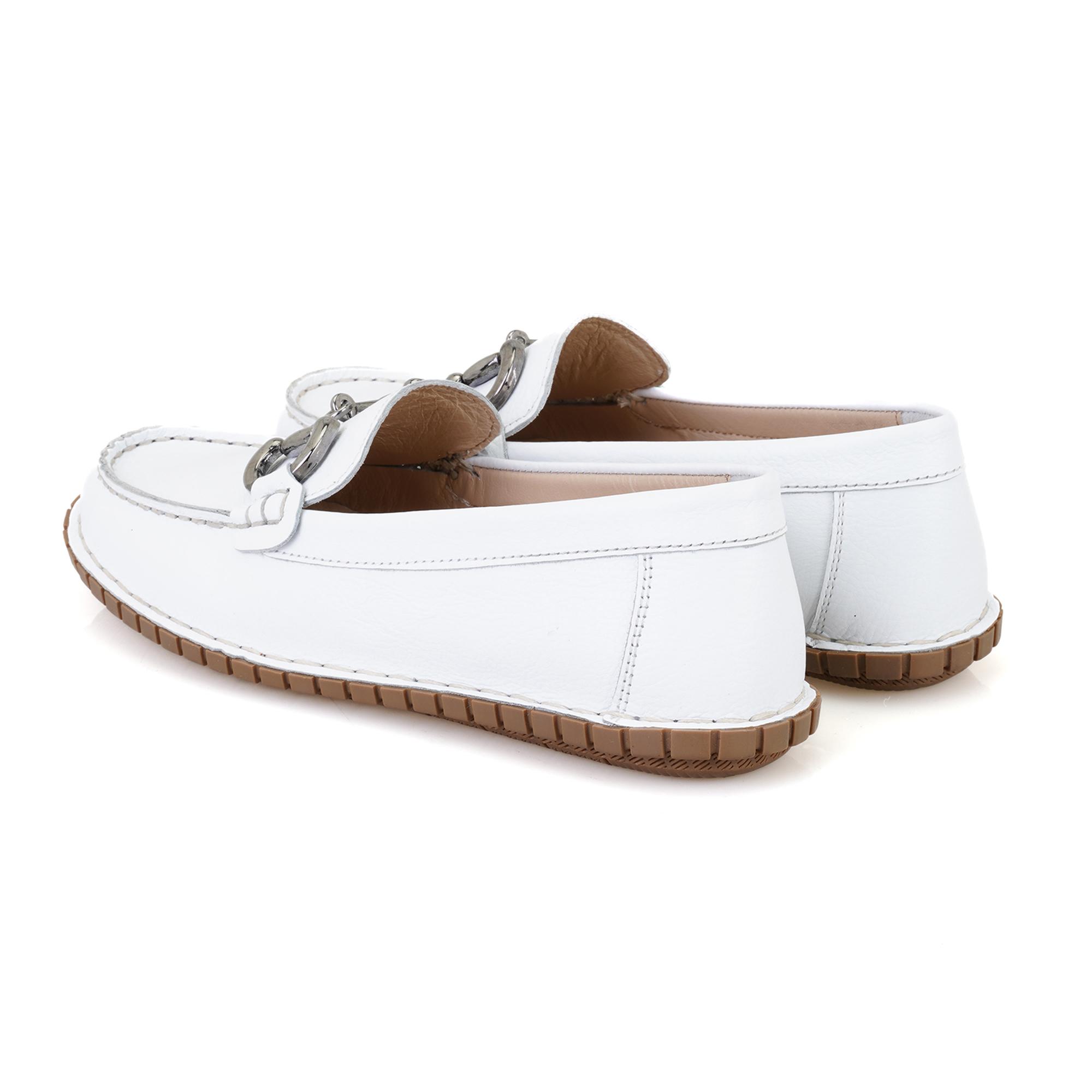 Kadın Beyaz DesaComfort Deri Loafer