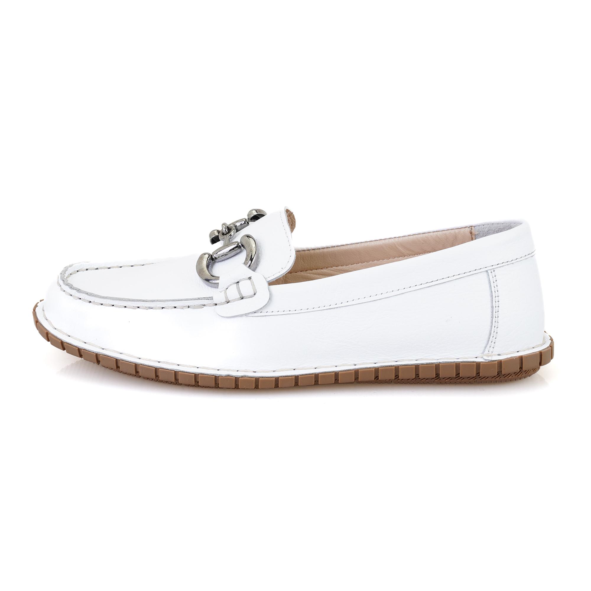 Kadın Beyaz DesaComfort Deri Loafer