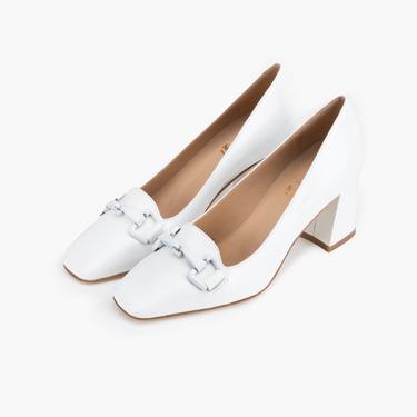  Luca Grossi Beyaz Kadın Topuklu Loafer