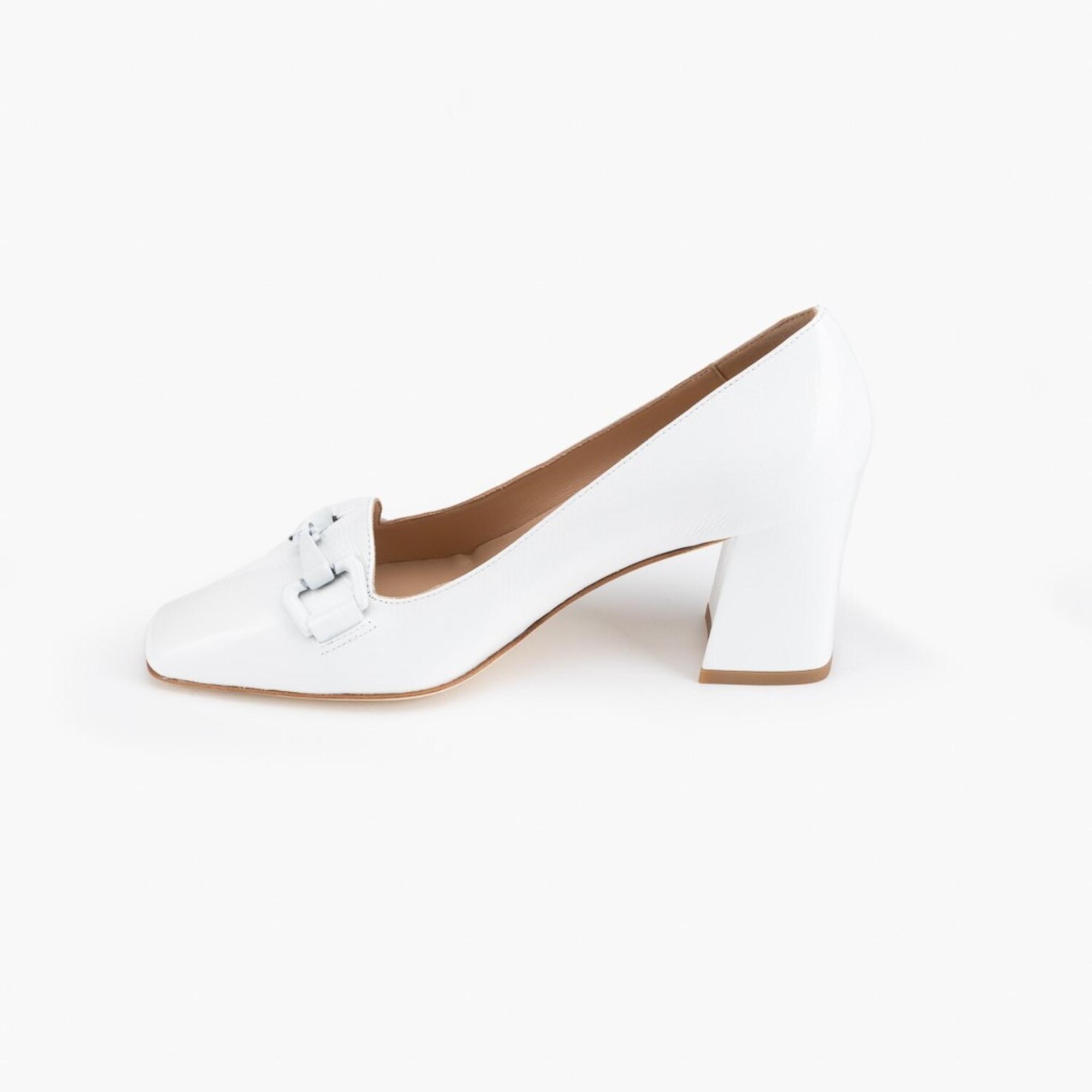 Luca Grossi Beyaz Kadın Topuklu Loafer