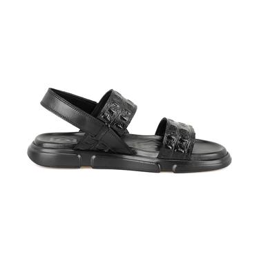  Ellery Siyah Erkek Deri Sandalet