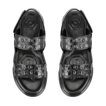  Ellery Siyah Erkek Deri Sandalet