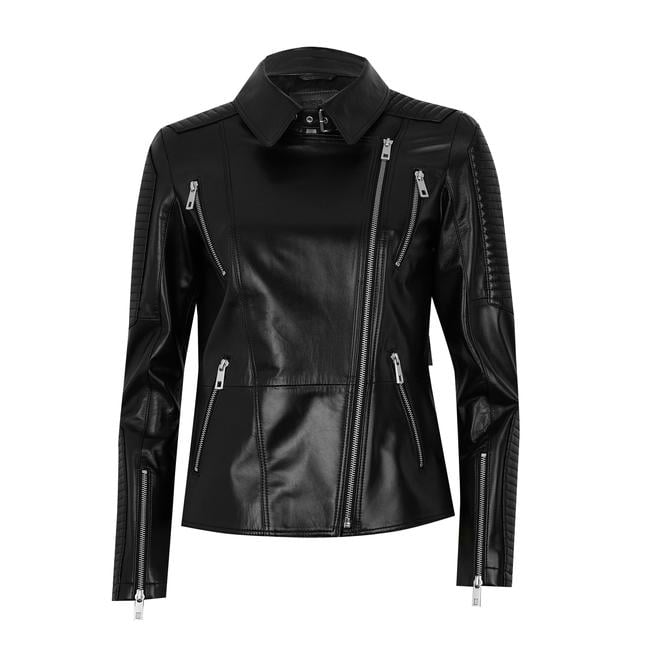  Akadia Siyah Kadın Deri Ceket
