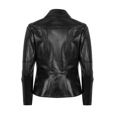  Akadia Siyah Kadın Deri Ceket