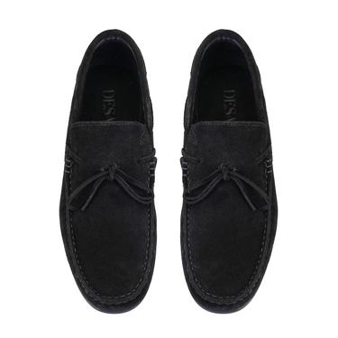  Wilhelm Siyah Erkek Süet Deri Loafer