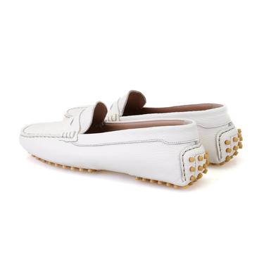  Kadın Beyaz Deri Loafer