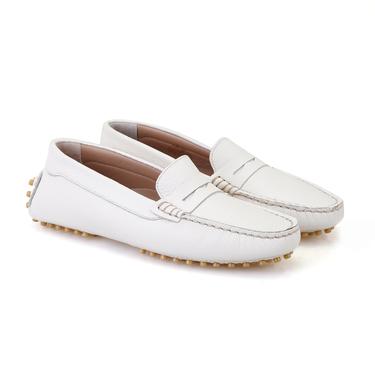  Kadın Beyaz Deri Loafer
