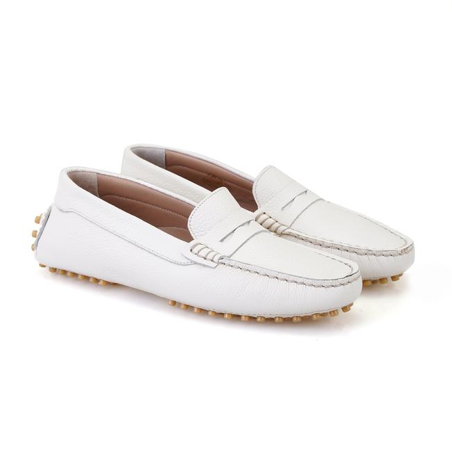  Kadın Beyaz Deri Loafer