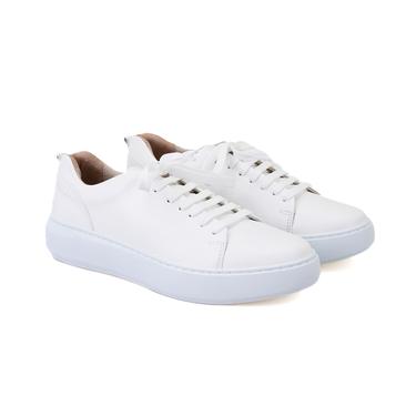  Kadın Beyaz Deri Spor Ayakkabı