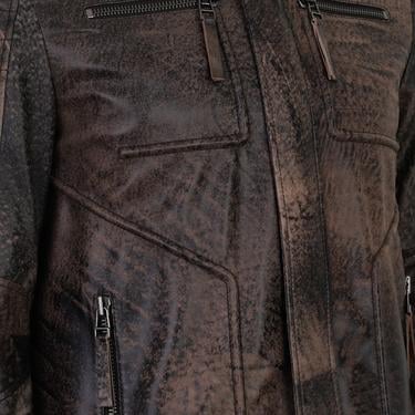  Nancy Kahve Erkek Vintage Deri Mont