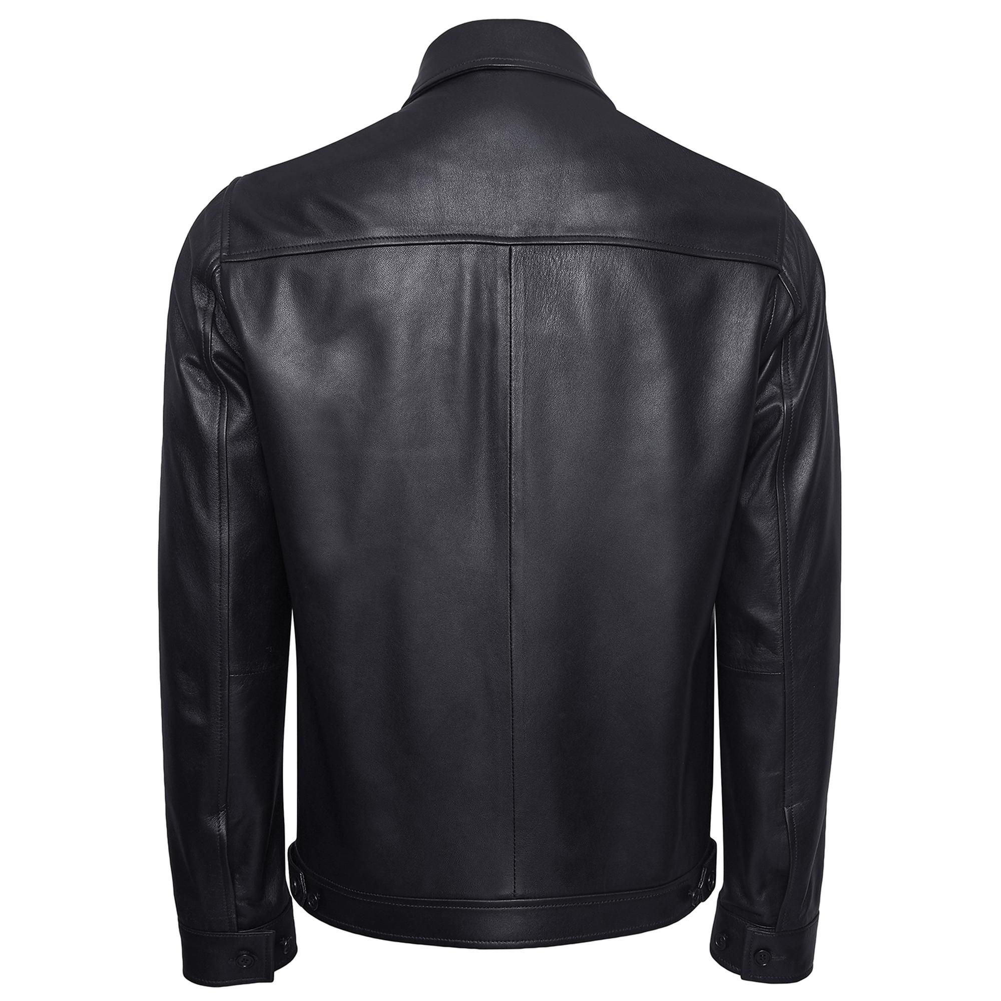 Thomas Erkek Siyah Deri Mont