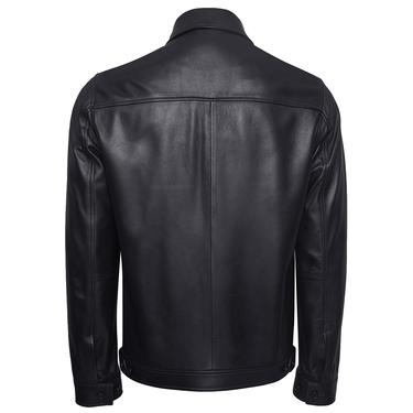  Thomas Erkek Siyah Deri Mont