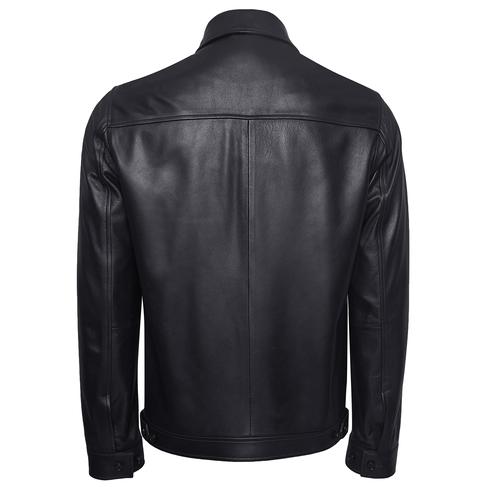  Thomas Erkek Siyah Deri Mont