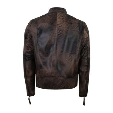  Nancy Kahve Erkek Vintage Deri Mont