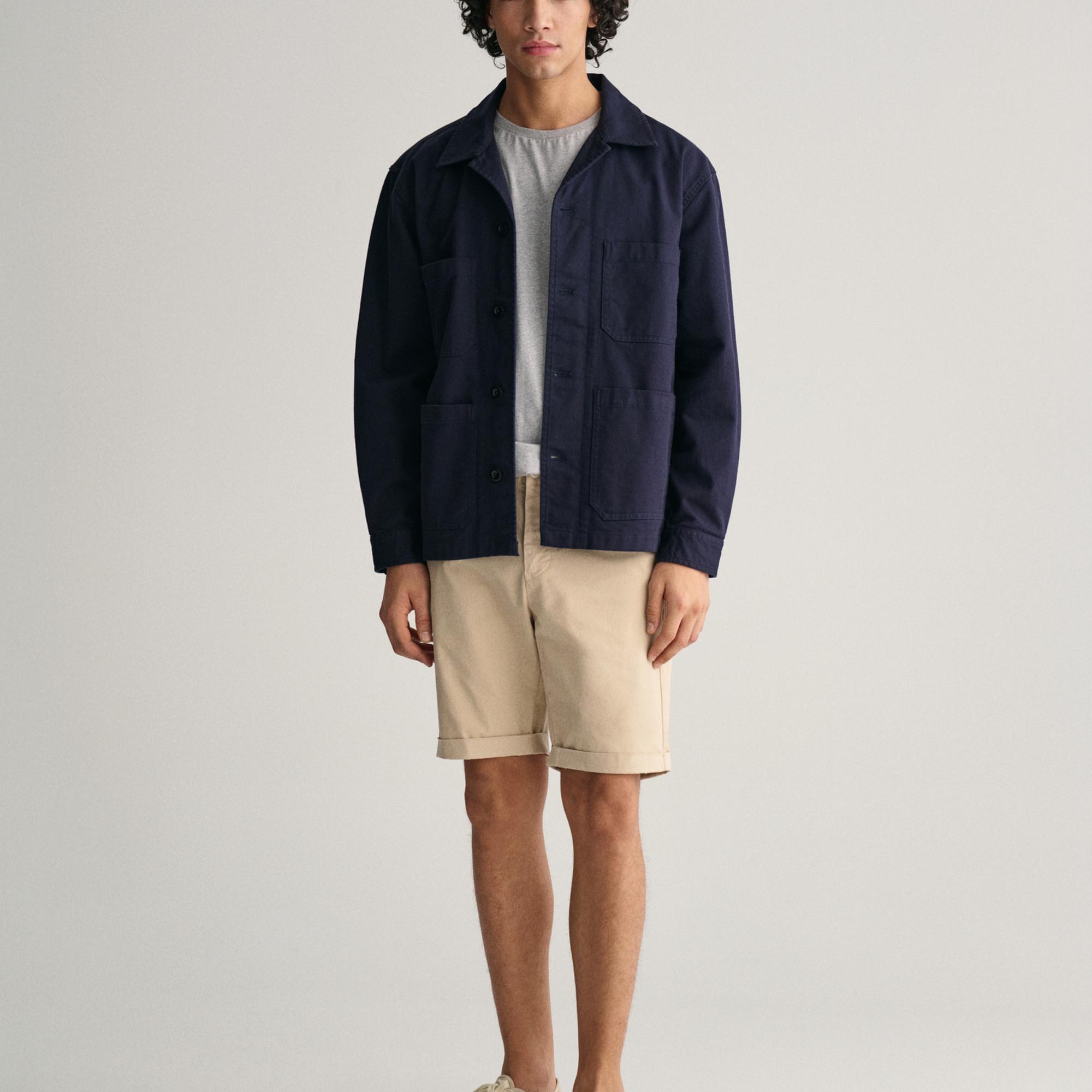 GANT Erkek Krem Regular Fit Şort