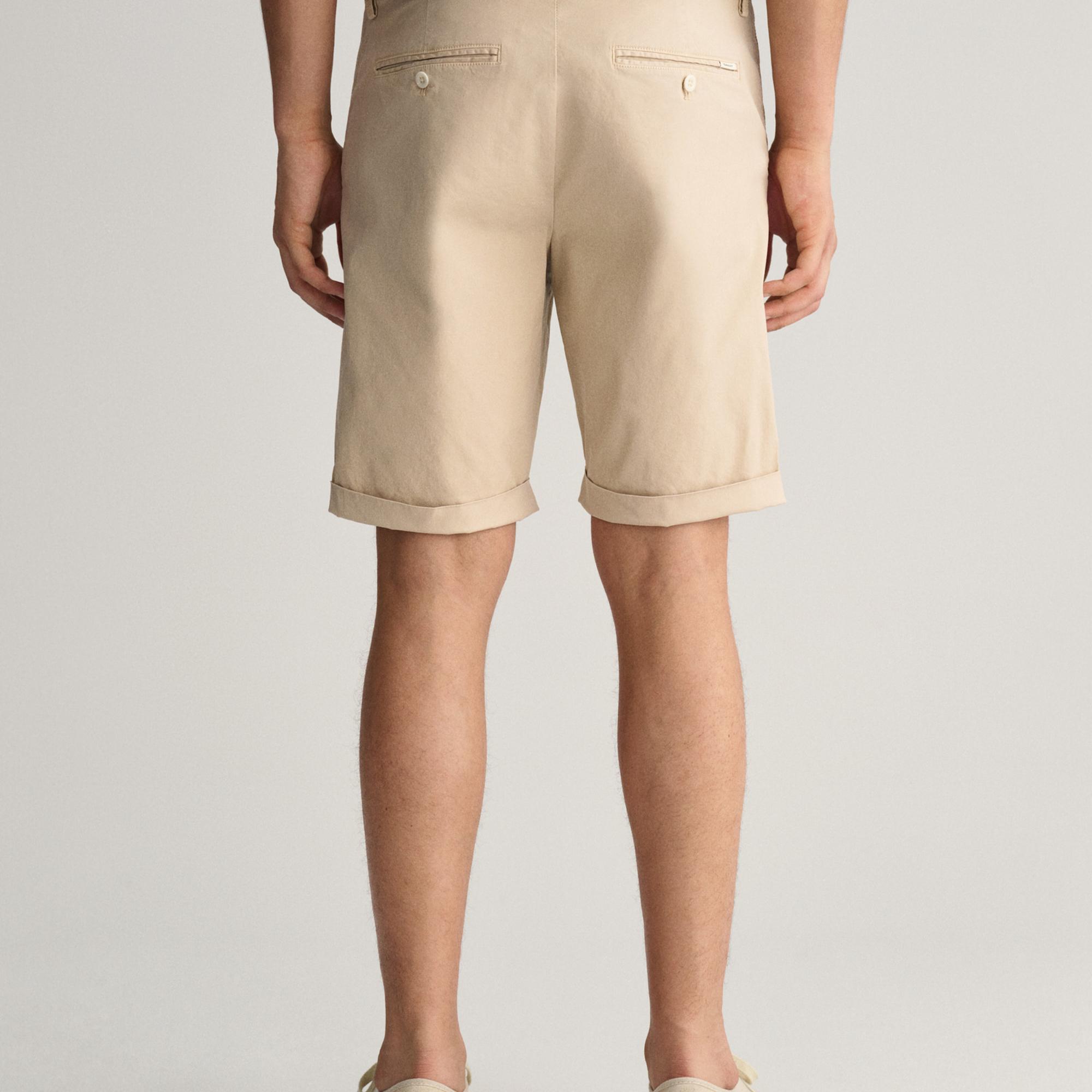 GANT Erkek Krem Regular Fit Şort