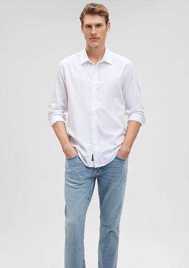  Mavi Beyaz Gömlek Slim Fit / Dar Kesim 0211030-620