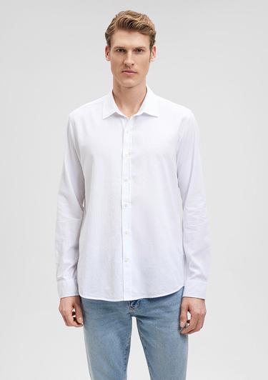  Mavi Beyaz Gömlek Slim Fit / Dar Kesim 0211030-620