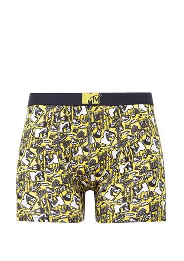  Mavi MTV Baskılı Beyaz Boxer 0911384-620