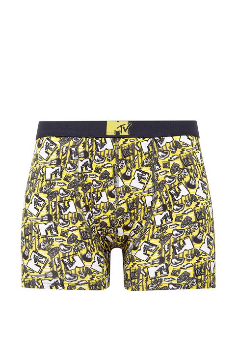  Mavi MTV Baskılı Beyaz Boxer 0911384-620