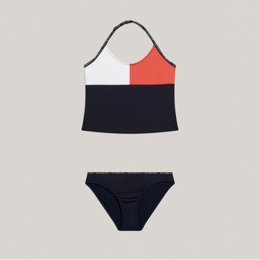  Tommy Hilfiger Tankini Set Kız Çocuk Lacivert Bikini Seti