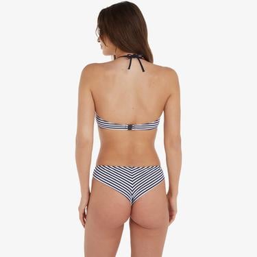  Tommy Jeans Bandeau Print Kadın Mavi Bikini Üstü