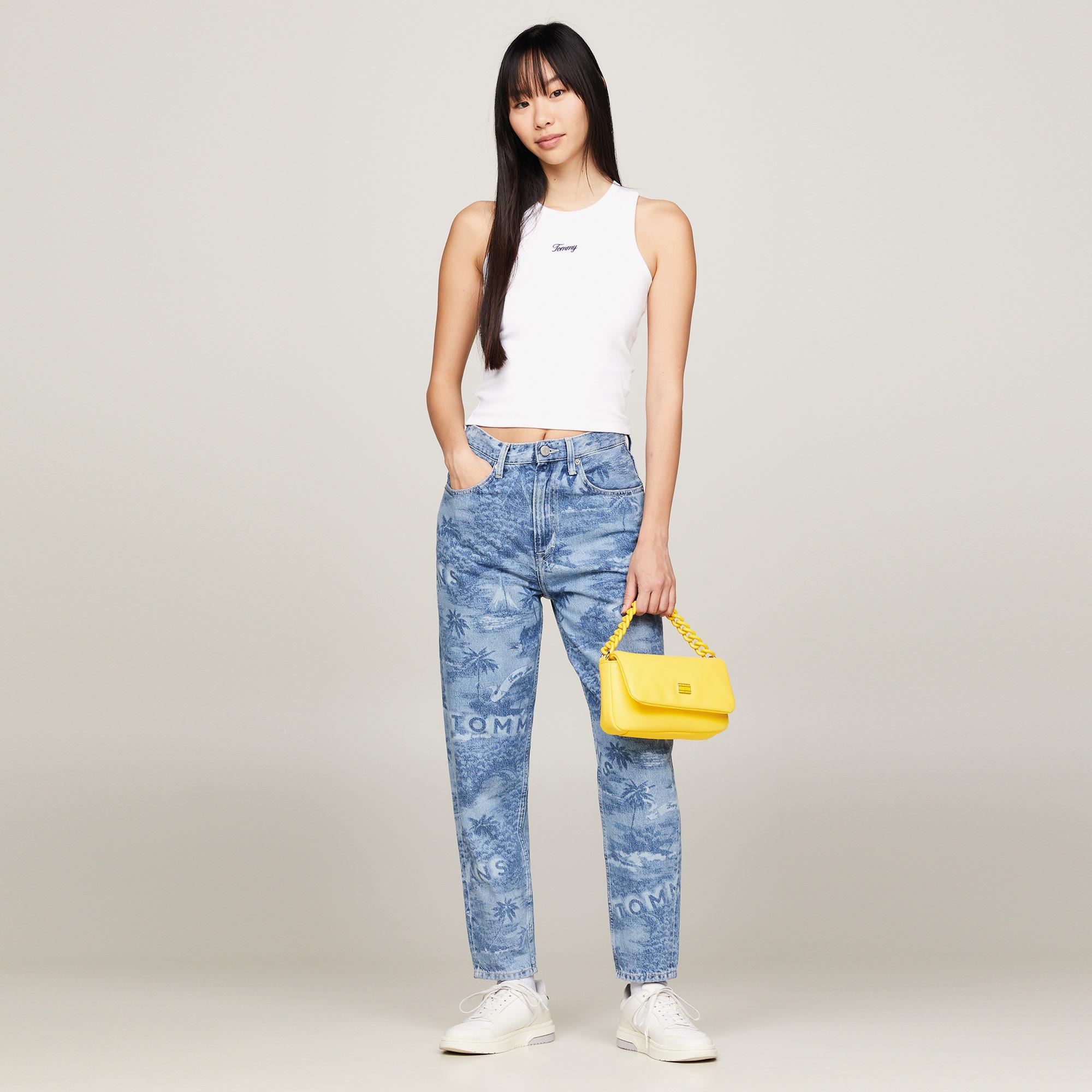 Tommy Jeans City-Wide Flap Kadın Sarı Omuz Çantası