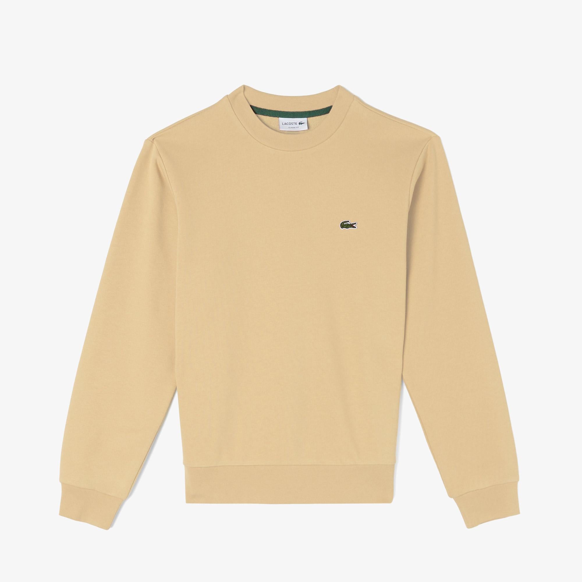 Erkek Classic Fit Bisiklet Yaka Organik Pamuk Bej Sweatshirt