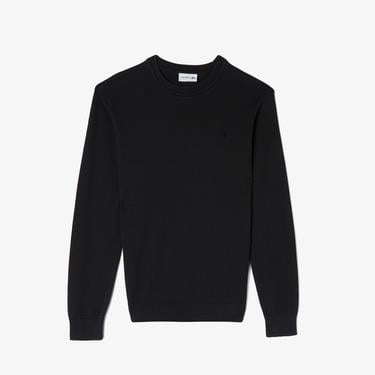  Erkek Regular Fit Bisiklet Yaka Siyah Kazak