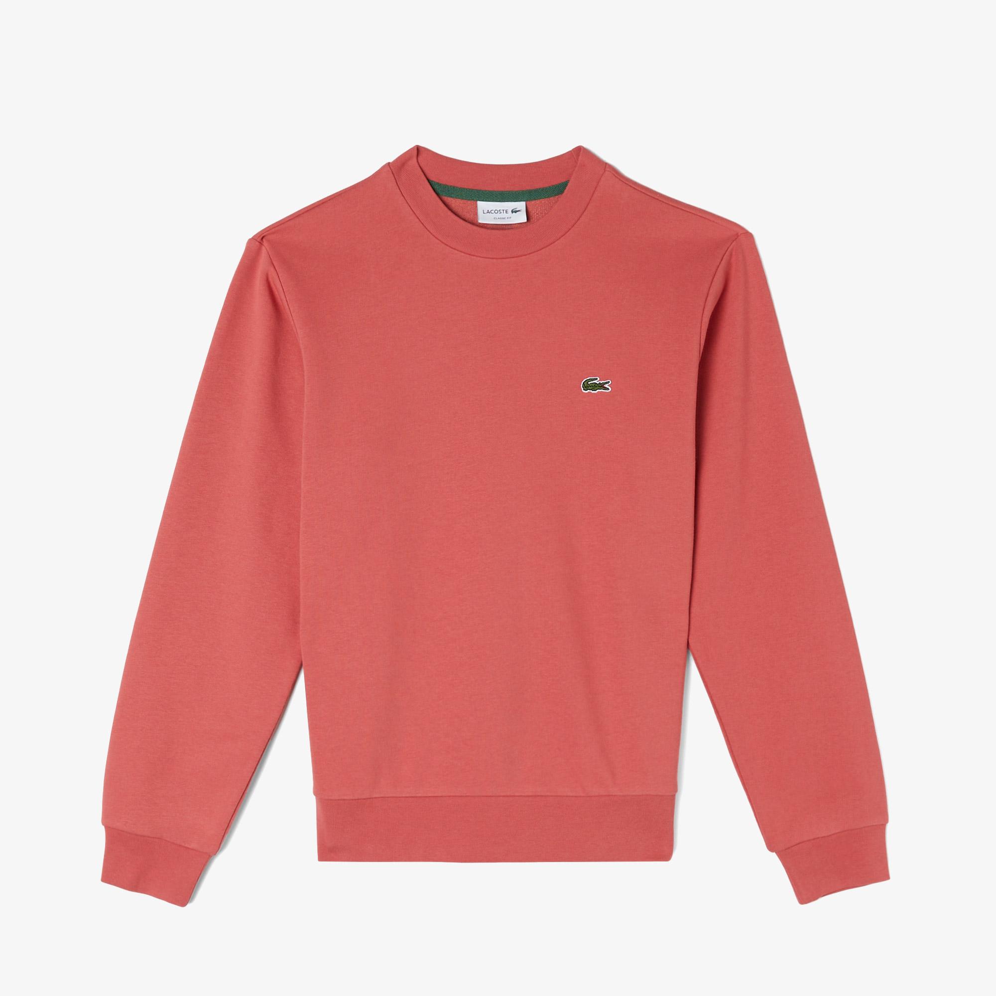 Erkek Classic Fit Bisiklet Yaka Organik Pamuk Pembe Sweatshirt