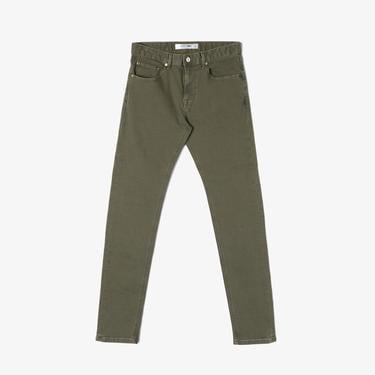  Erkek Slim Fit Haki Jean Pantolon