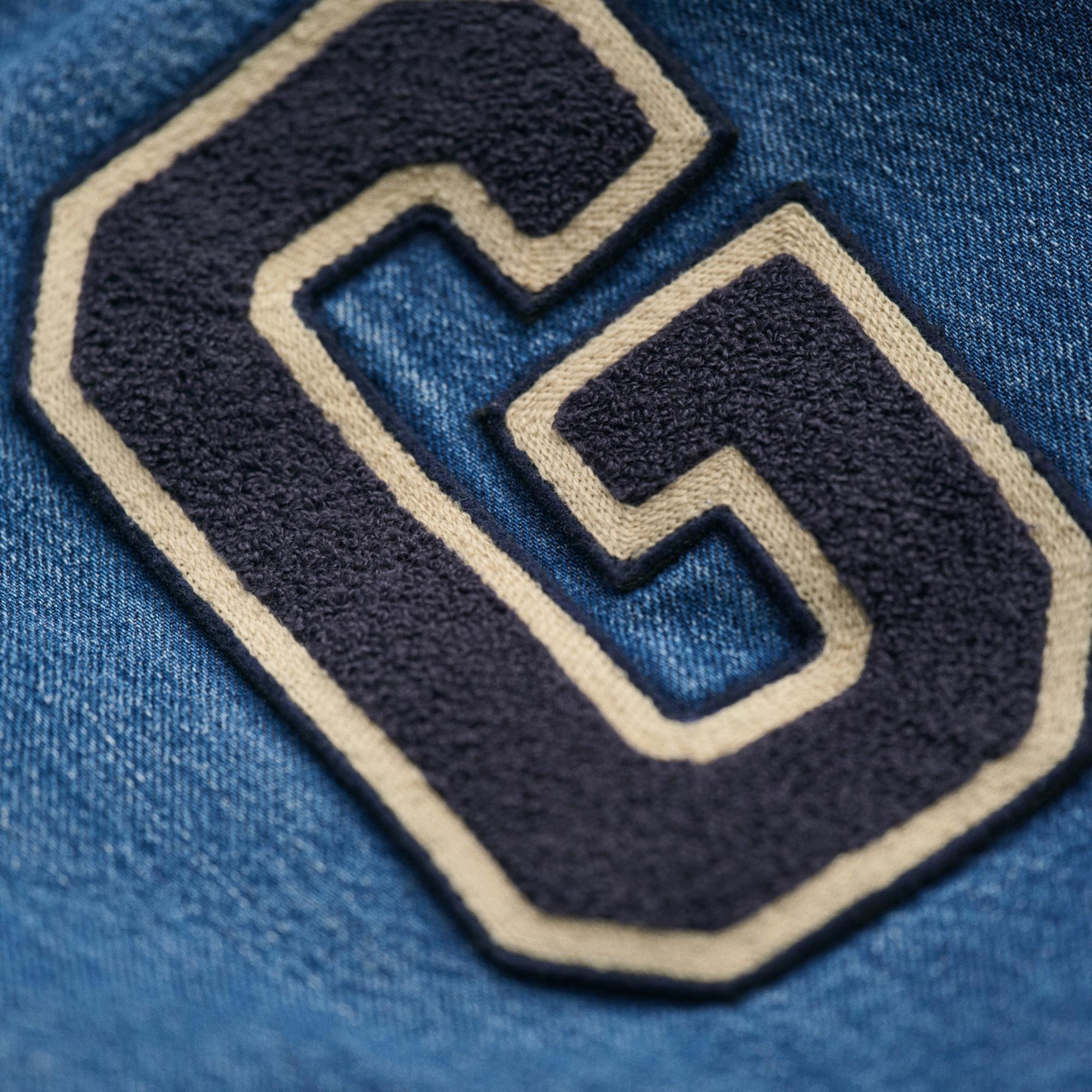 GANT Erkek Lacivert Relaxed Fit Hakim Yaka Logolu Bomber Ceket