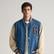 GANT Erkek Lacivert Relaxed Fit Hakim Yaka Logolu Bomber Ceket
