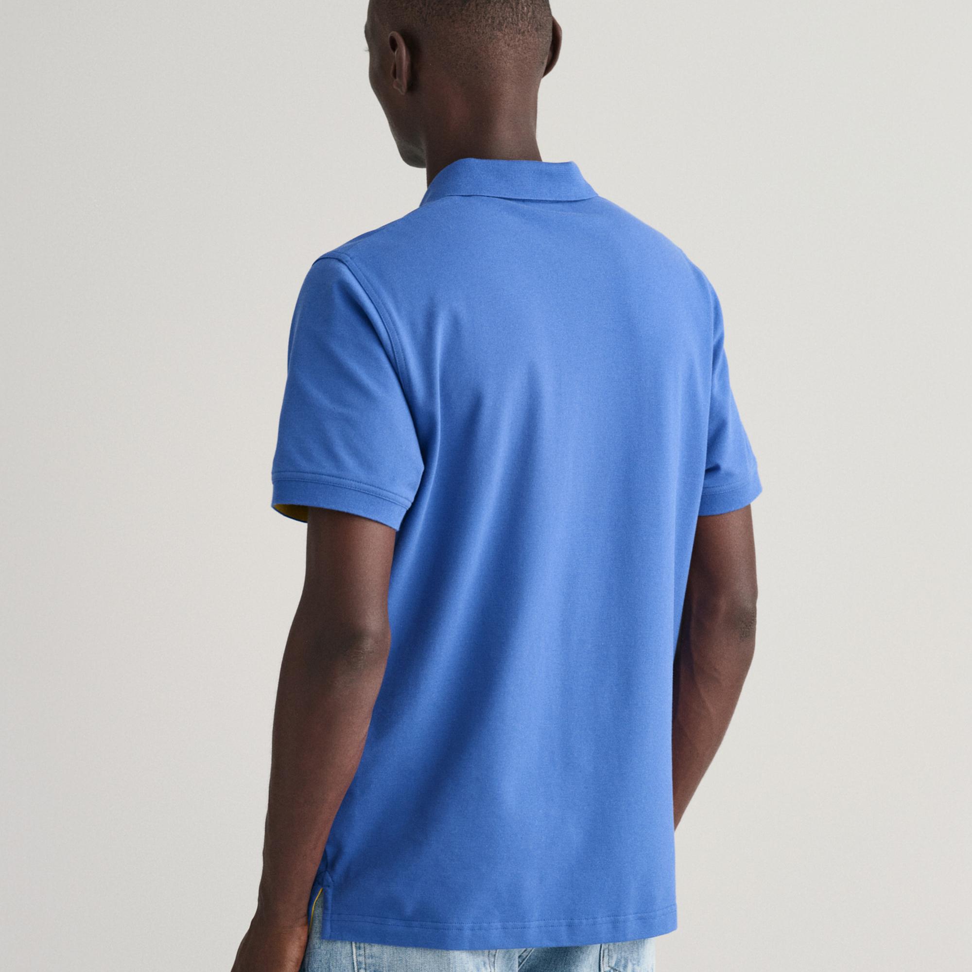 GANT Erkek Mavi Regular Fit Polo