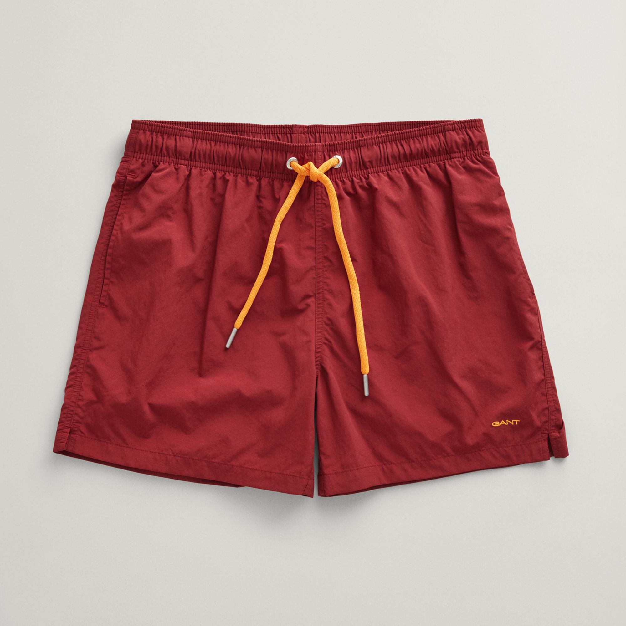 GANT Erkek Bordo Regular Fit Mayo Şort