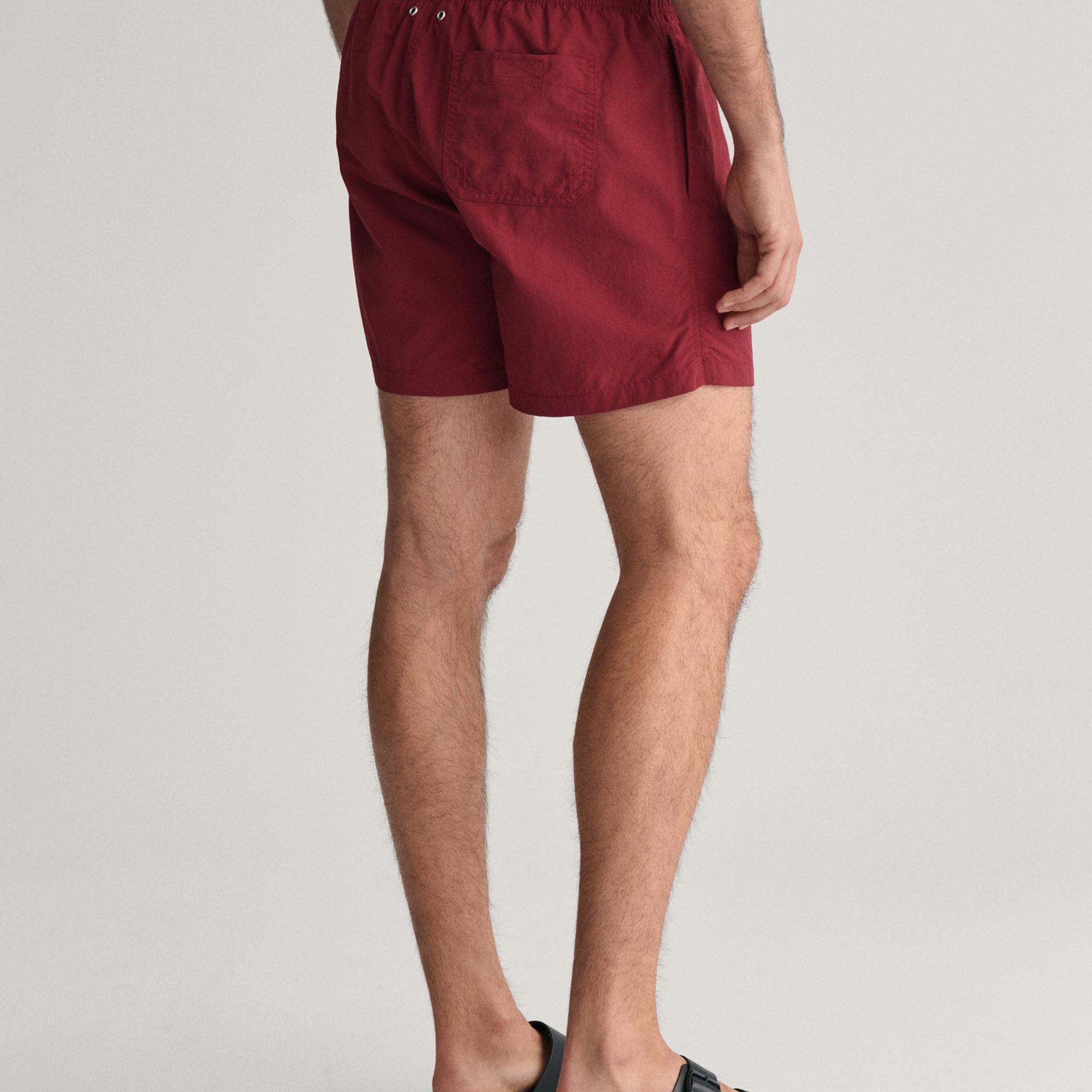 GANT Erkek Bordo Regular Fit Mayo Şort