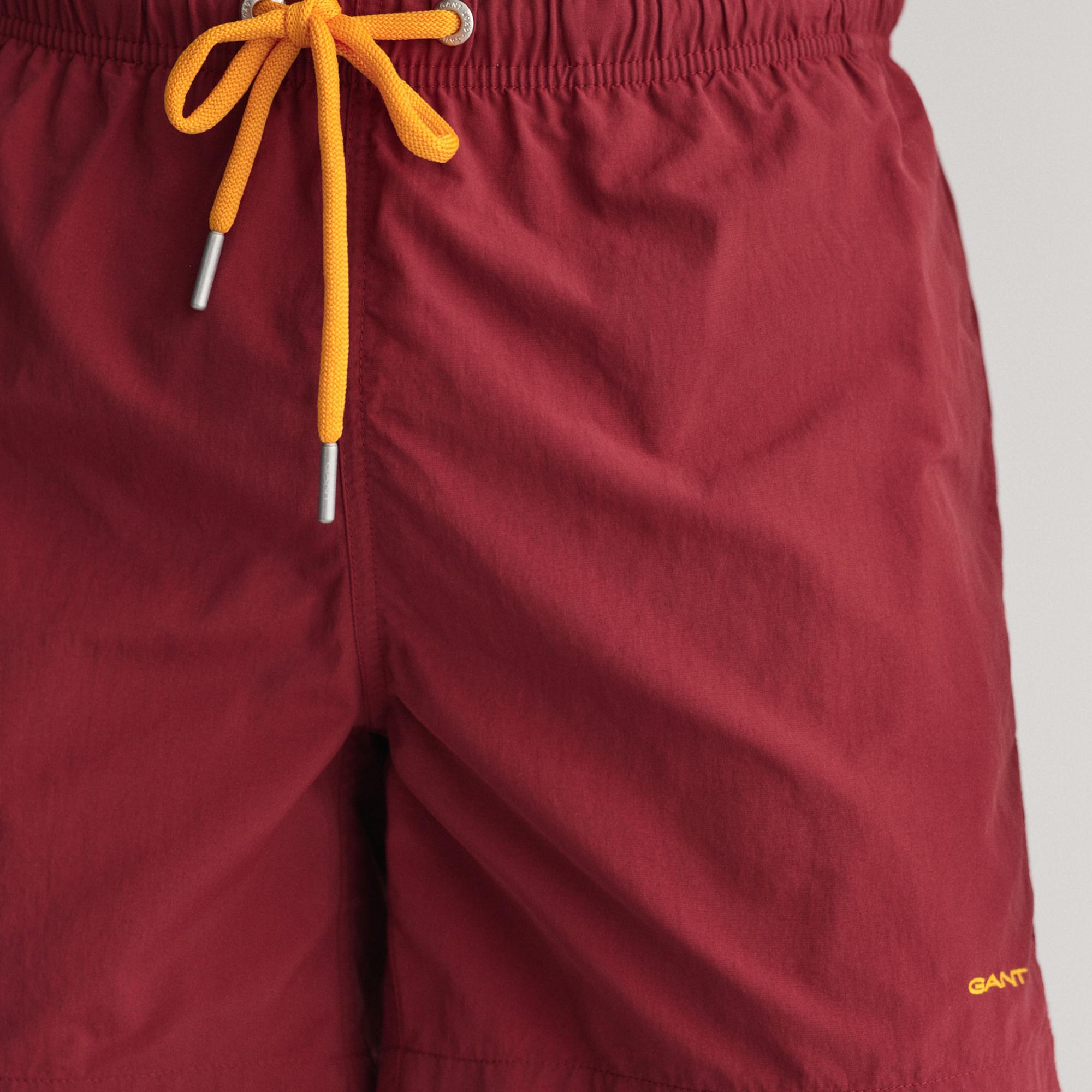 GANT Erkek Bordo Regular Fit Mayo Şort