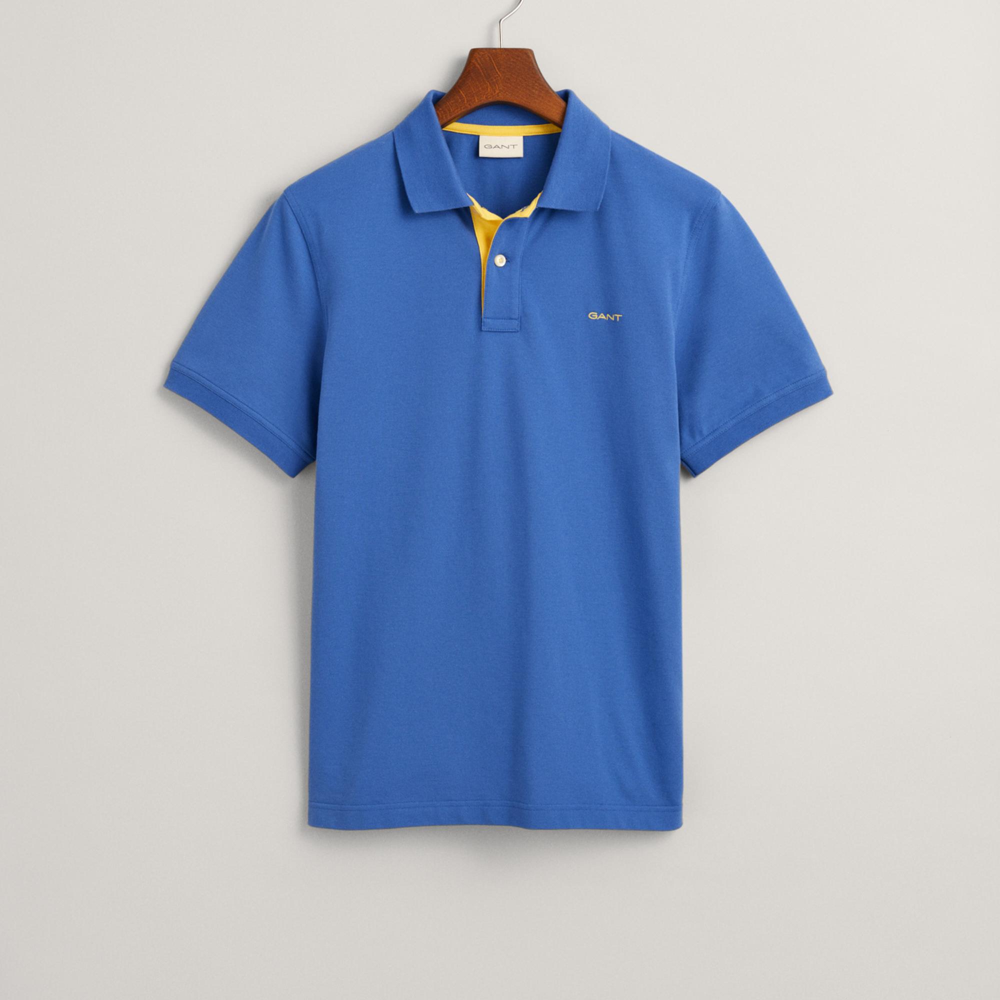 GANT Erkek Mavi Regular Fit Polo