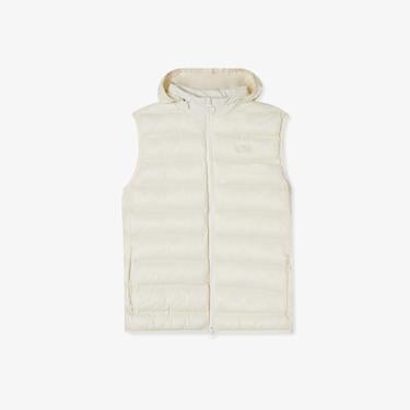  Kadın Dik Yaka Kapitone Beyaz Yelek