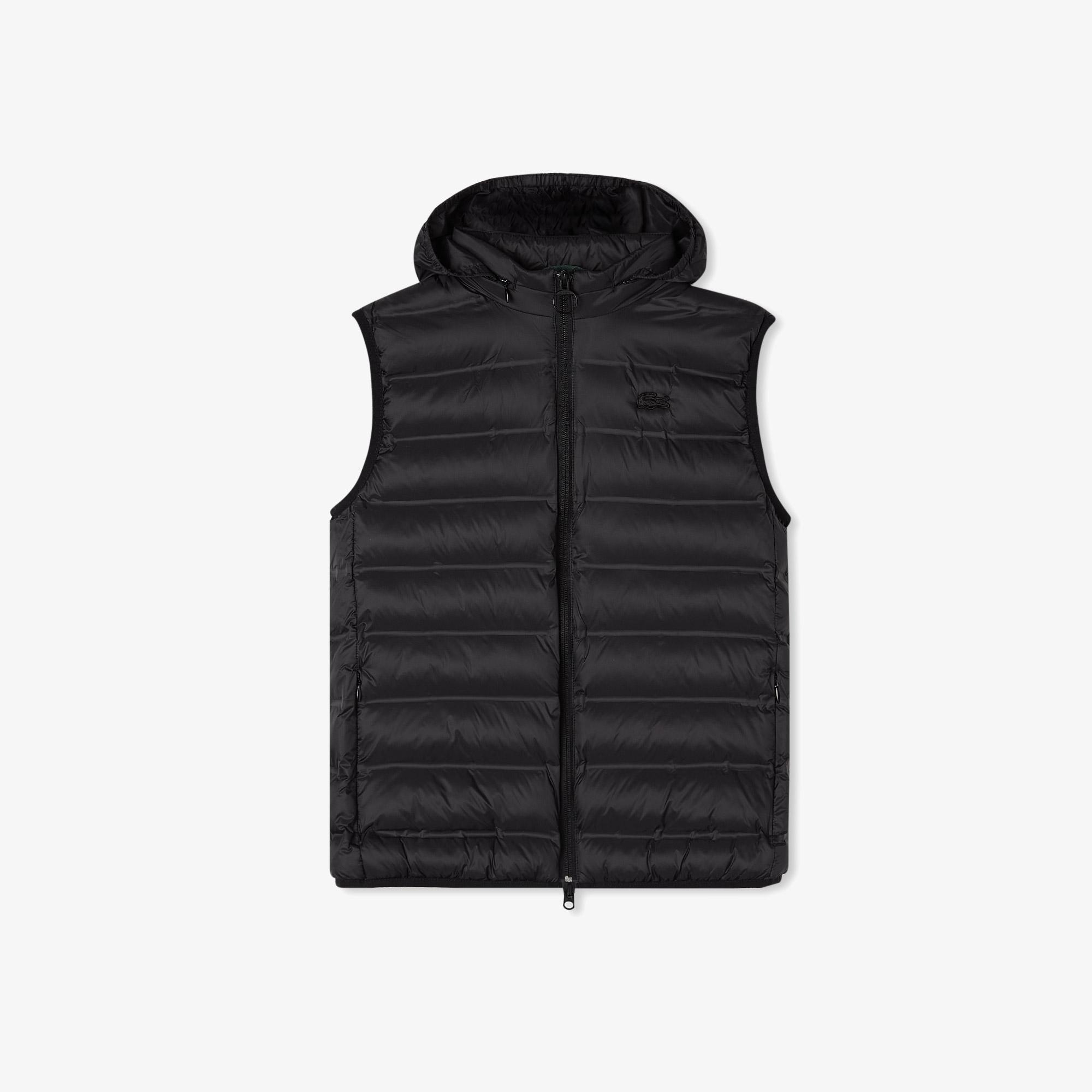 Kadın Dik Yaka Kapitone Siyah Yelek