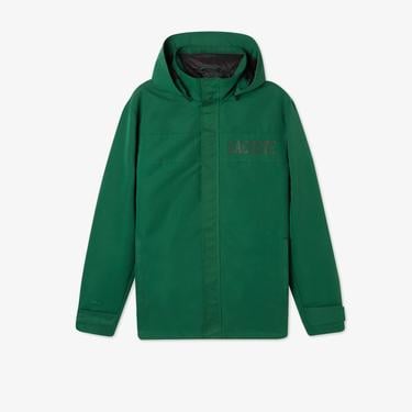  Erkek Kapüşonlu Yeşil Çıkarılabilir Yelek Detaylı Mont
