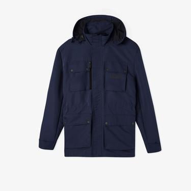  Erkek Kapüşonlu Lacivert Mont