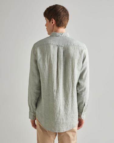  GANT Erkek Yeşil Regular Fit Keten Gömlek