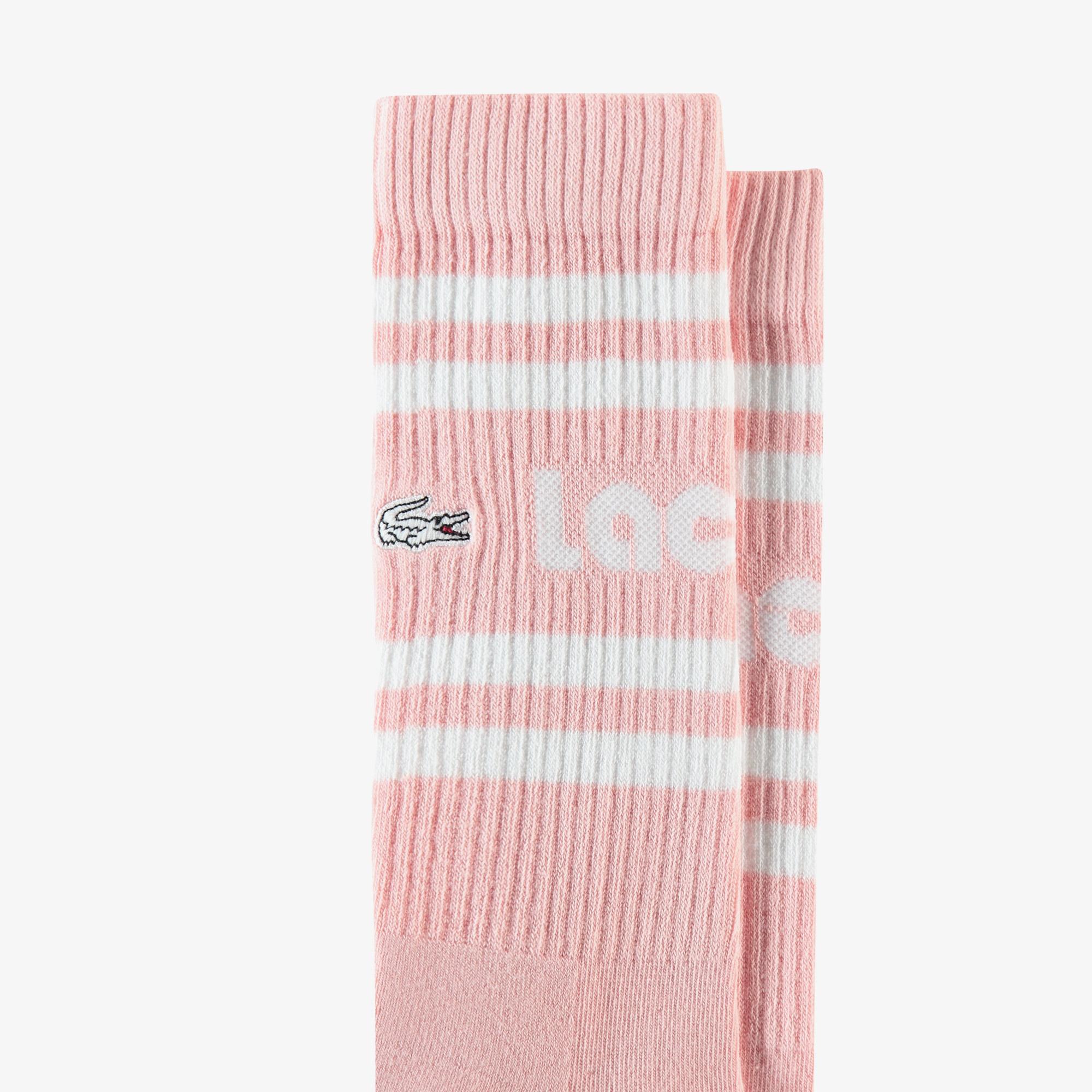 Lacoste Unisex Baskılı Pembe Çorap
