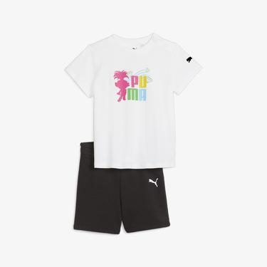  Puma X Trolls Minicats Set Bebek Beyaz Eşofman Takımı